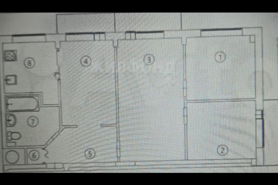 Продаётся 4-комнатная квартира, 62 м²