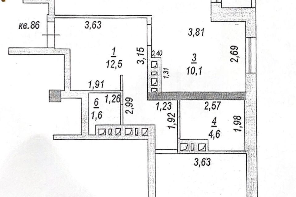 Продаётся 2-комнатная квартира, 67.3 м²