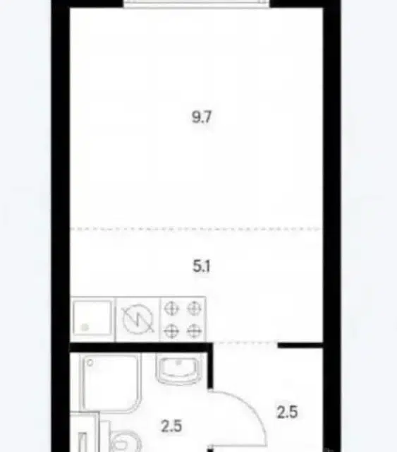 Продаётся студия, 19.8 м²