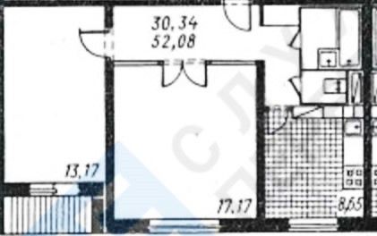 Продаётся 2-комнатная квартира, 53 м²