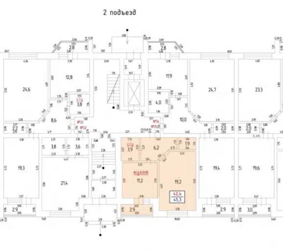 Продаётся 1-комнатная квартира, 44 м²