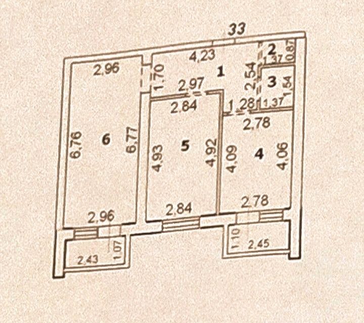 Продаётся 2-комнатная квартира, 57 м²