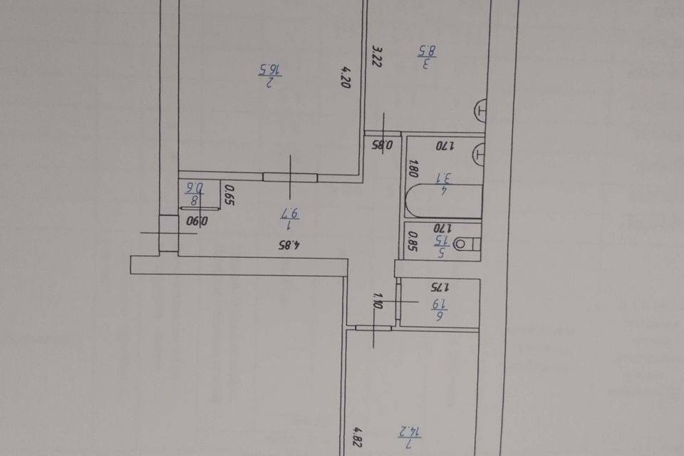Продаётся 2-комнатная квартира, 56 м²