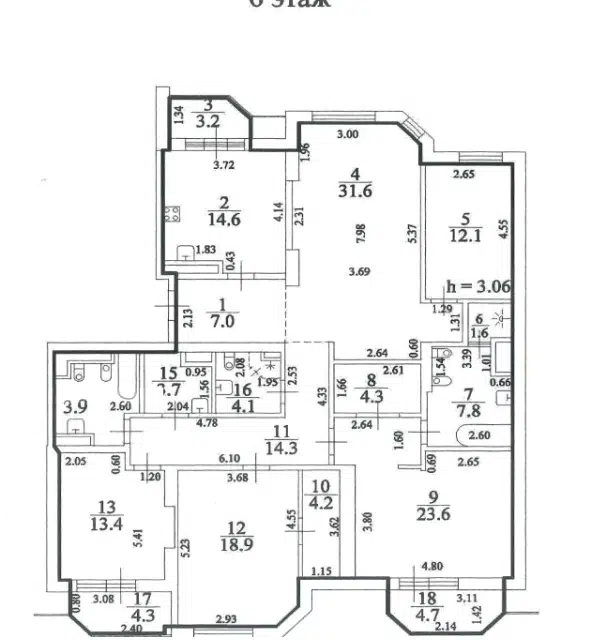 Продаётся 5-комнатная квартира, 165.1 м²