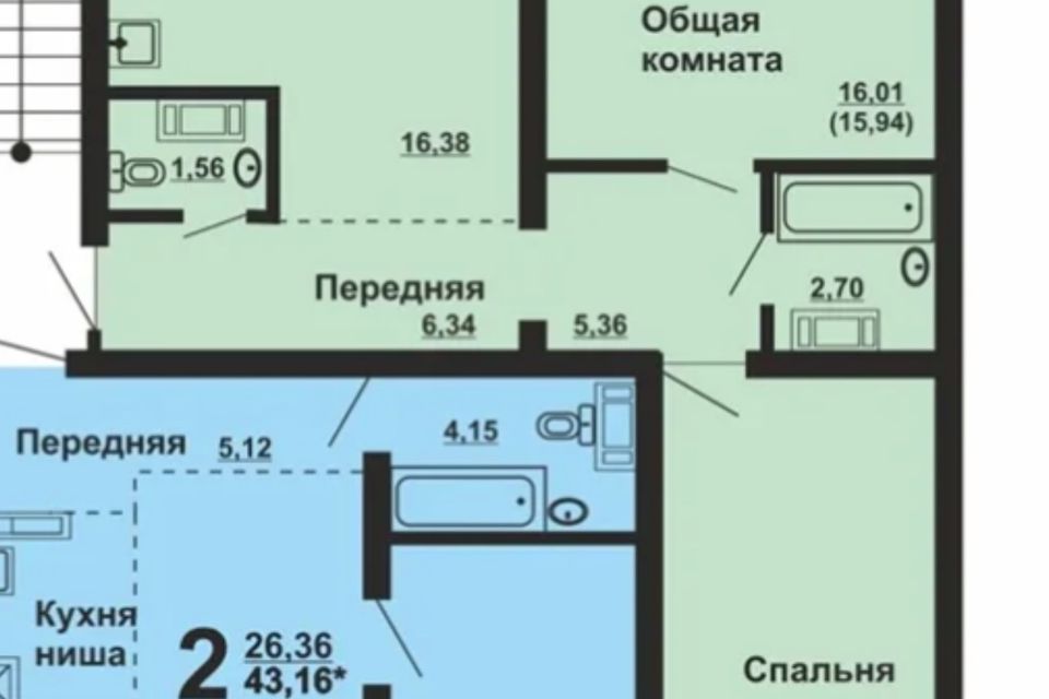 Продаётся 2-комнатная квартира, 67 м²