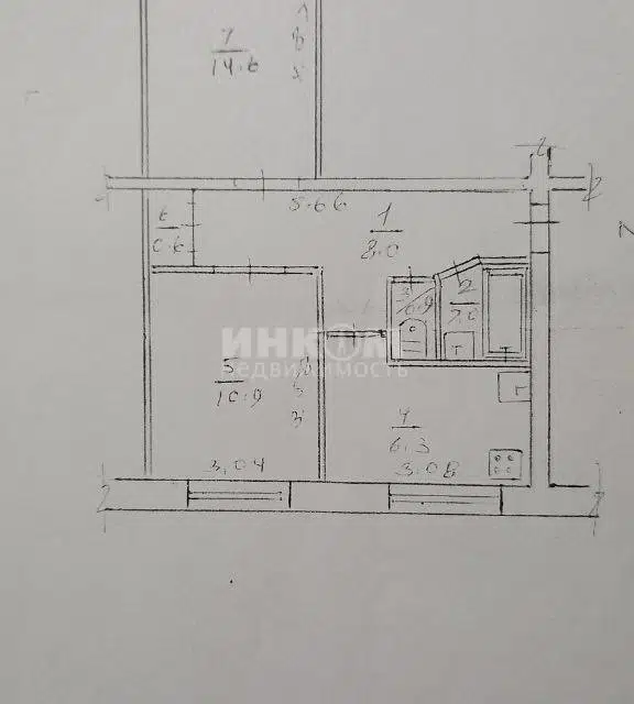 Продаётся 2-комнатная квартира, 45 м²