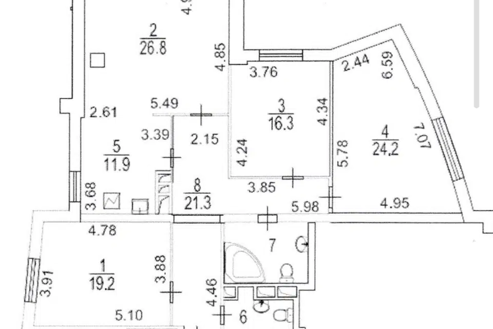 Продаётся 4-комнатная квартира, 140 м²