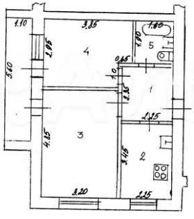 Продаётся 2-комнатная квартира, 42.3 м²