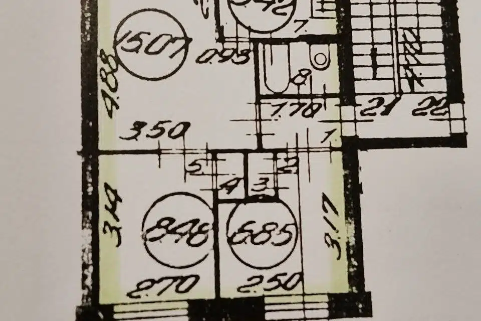 Продаётся 3-комнатная квартира, 40.74 м²