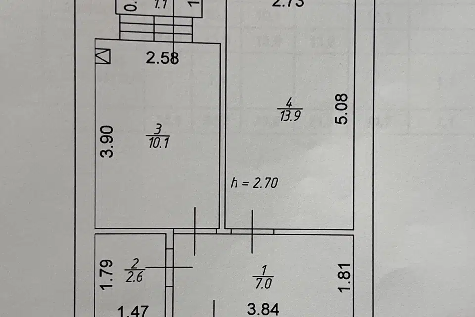 Продаётся 1-комнатная квартира, 33.6 м²