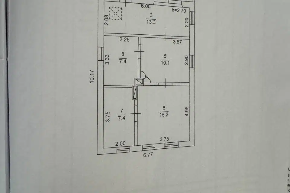 Продаётся 1-этажный дом, 65 м²