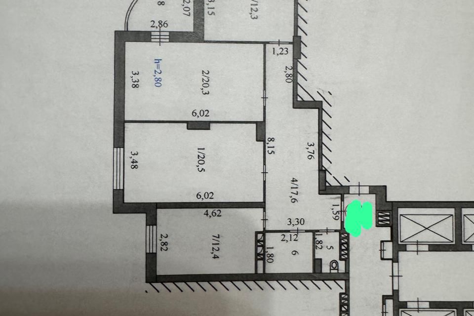 Продаётся 3-комнатная квартира, 88.9 м²