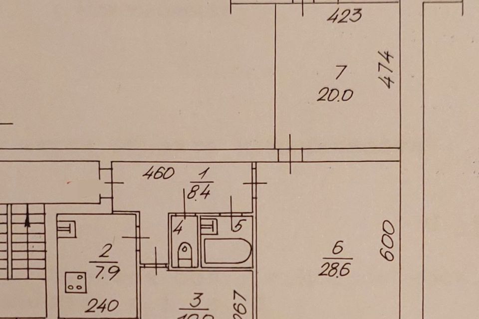 Продаётся 3-комнатная квартира, 79.3 м²