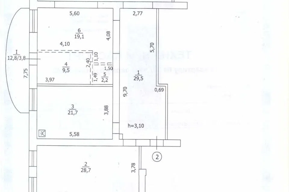 Продаётся 3-комнатная квартира, 170.4 м²