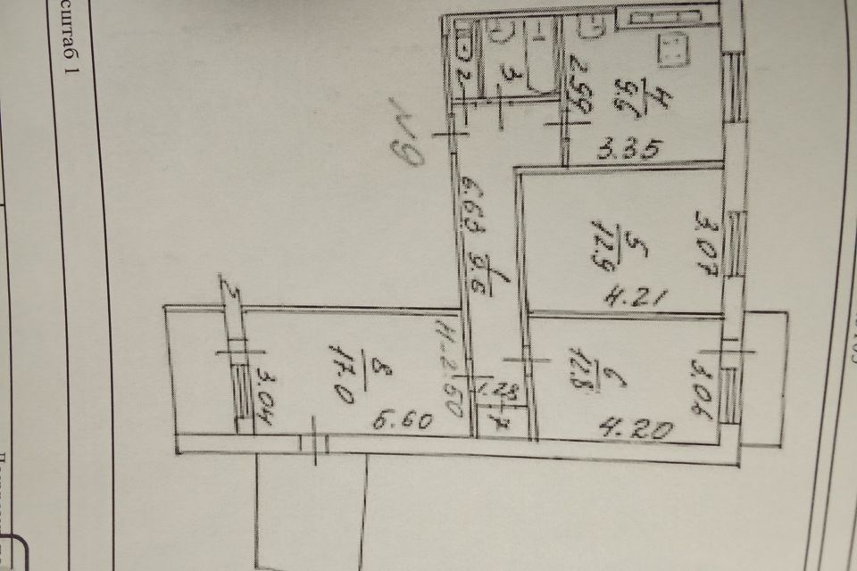 Продаётся 3-комнатная квартира, 73.3 м²