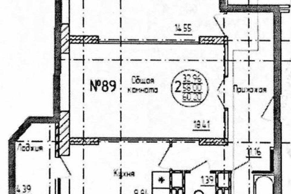 Продаётся 2-комнатная квартира, 58 м²