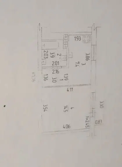 Продаётся 1-комнатная квартира, 30.7 м²
