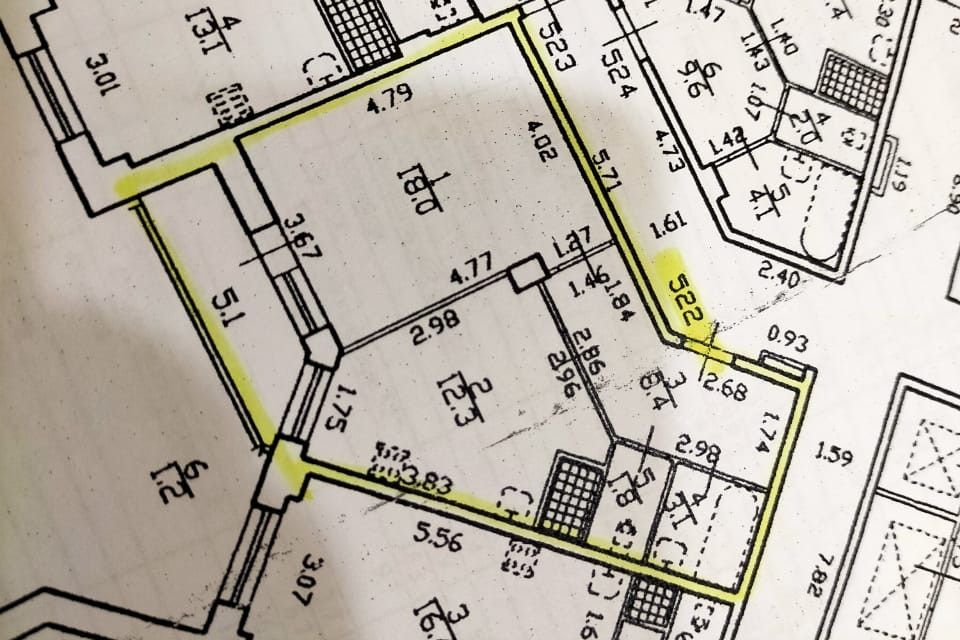 Продаётся 1-комнатная квартира, 43.6 м²