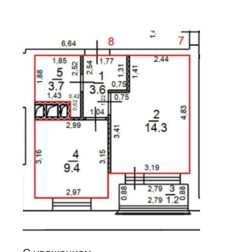 Продаётся 1-комнатная квартира, 33.4 м²