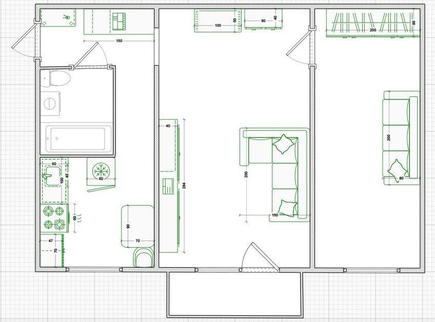 Продаётся 2-комнатная квартира, 43.7 м²