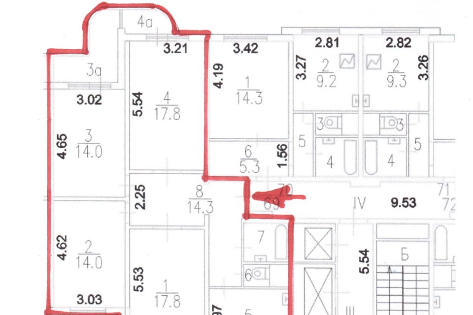 Продаётся 4-комнатная квартира, 94.7 м²