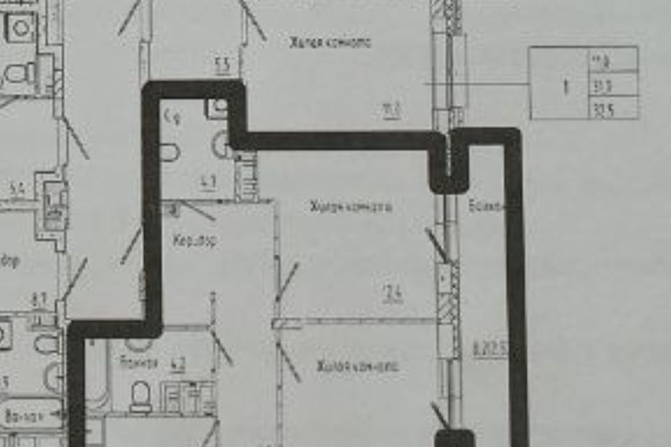 Продаётся 3-комнатная квартира, 65 м²