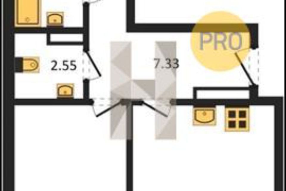 Продаётся 2-комнатная квартира, 63.14 м²