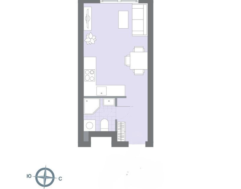 Продаётся студия, 21.8 м²
