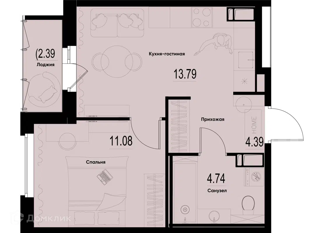 Купить 1-комнатную квартиру, 35.31 м² в ЖК ID Murino III (Ай ди Мурино III)  по адресу Ленинградская область, Всеволожский район, Мурино, Ручьёвский  проспект, недорого – Домклик