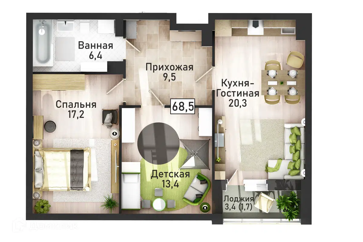 Купить 3-комнатную квартиру, 68.5 м² в ЖК НОВАЯ ВЫСОТА по адресу Курск,  улица Павлуновского, недорого – Домклик