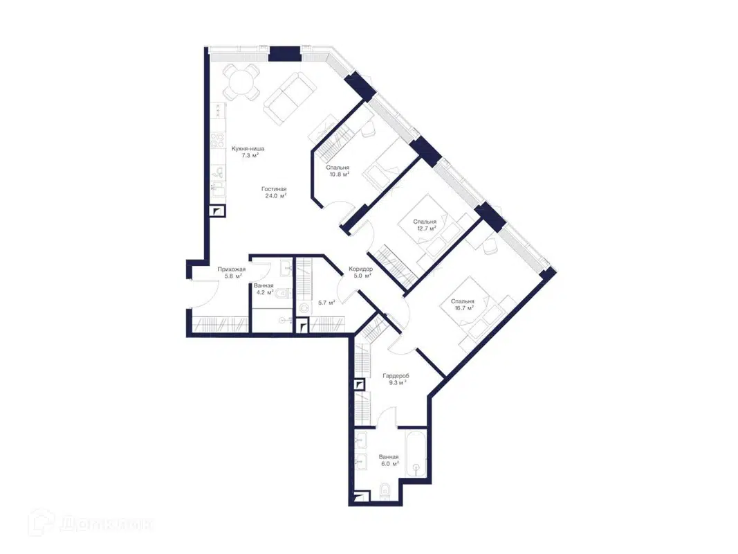 Купить 3-комнатную квартиру, 107.11 м² в ЖК JOIS (ДЖОЙС) по адресу Москва,  3-й Силикатный проезд, 10, метро недорого – Домклик