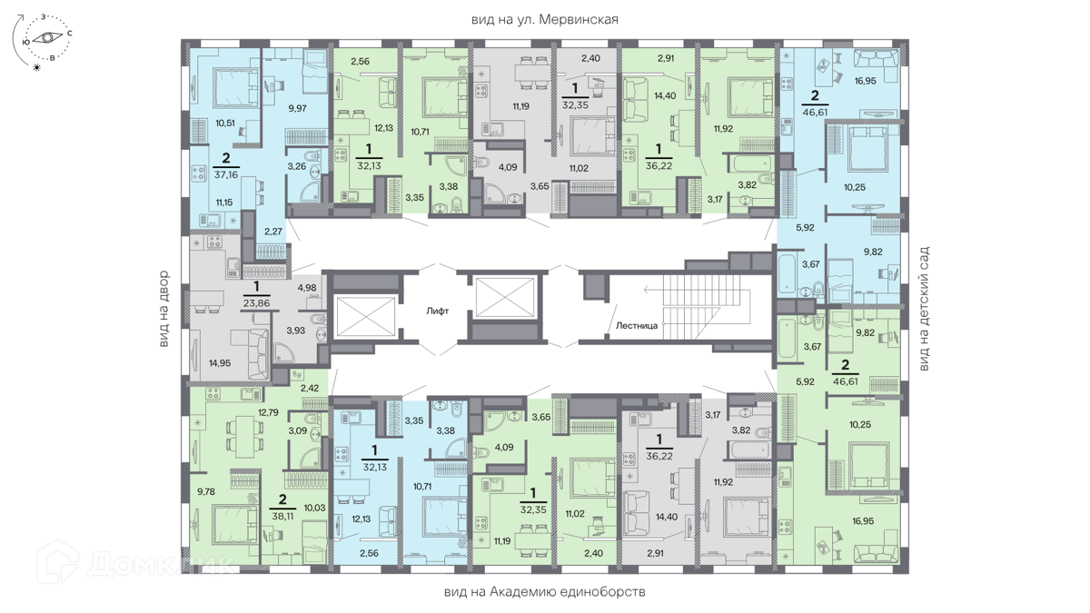 Купить 1-комнатную квартиру, 32.13 м² в ЖК Метропарк 4 по адресу Рязань,  территория Метропарк, жилой комплекс Метропарк, недорого – Домклик