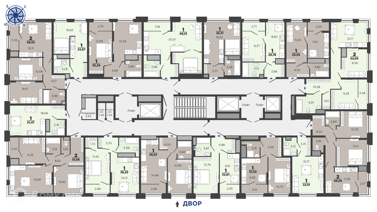 Купить 1-комнатную квартиру, 22.15 м² в ЖК Северный по адресу Рязань, район  Песочня, улица Зубковой, 7, недорого – Домклик