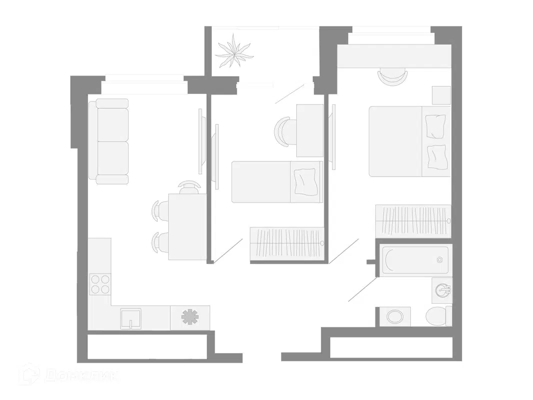 Купить 3-комнатную квартиру, 53.34 м² в ЖК Квартал Моменты на Космонавтов  по адресу Свердловская область, Екатеринбург, проспект Космонавтов, 91,  недорого – Домклик