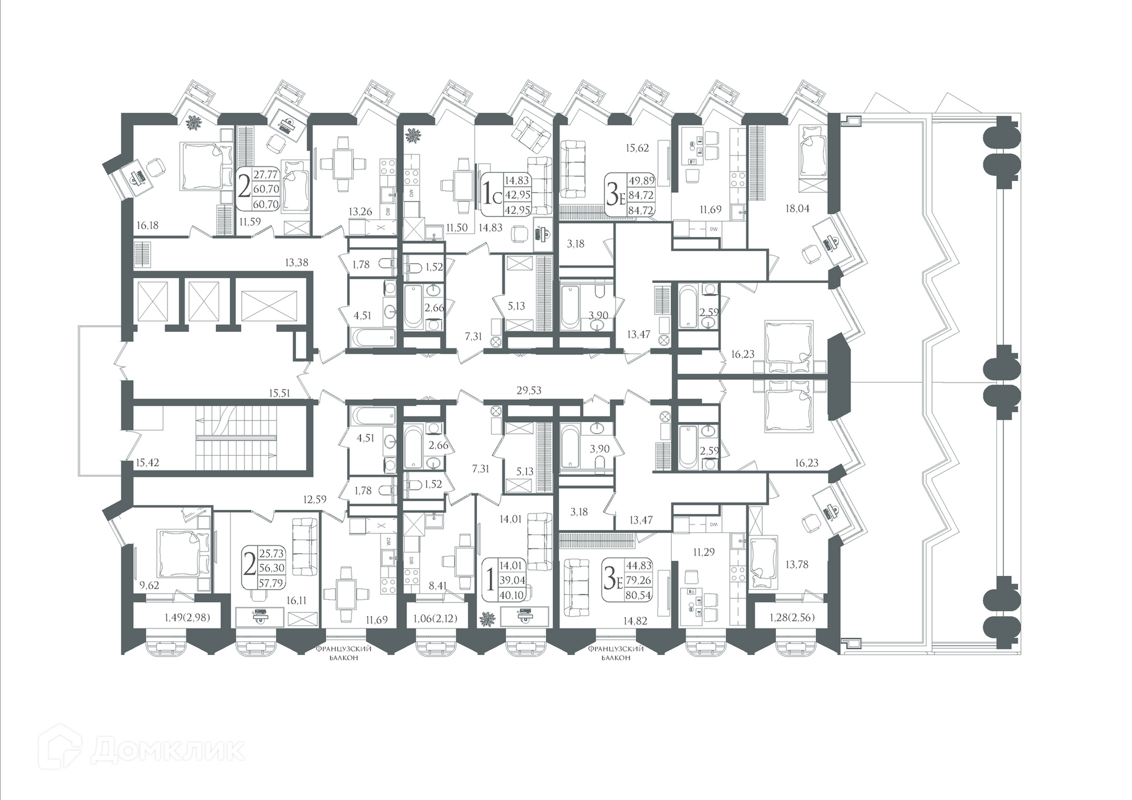 Купить 2-комнатную квартиру, 57.79 м² в ЖК DOLCE VITA по адресу Волгоград,  Майкопская улица, 5Д, недорого – Домклик