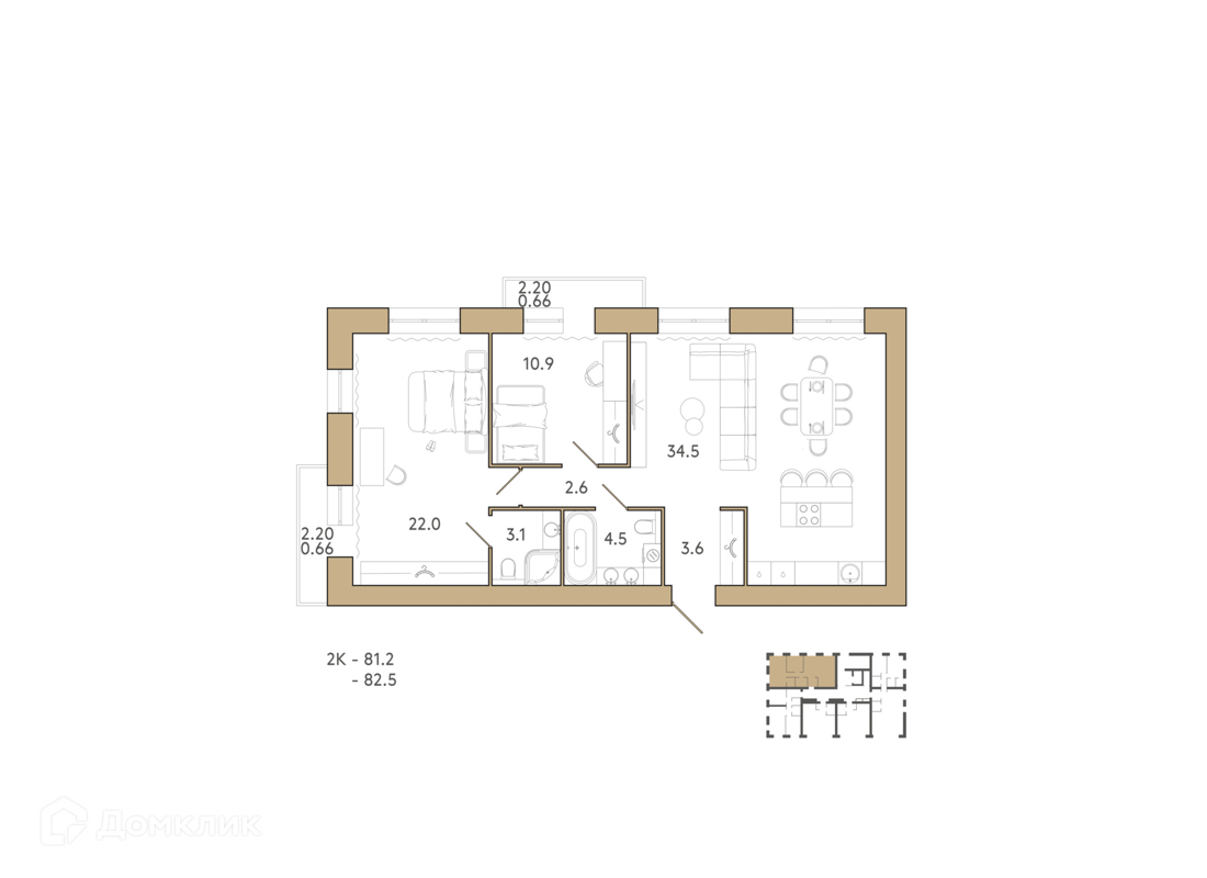 Купить 2-комнатную квартиру, 82.5 м² в ЖК АКАДЕМИЯ по адресу Пенза, 2-й  проезд Свердлова, 27, недорого – Домклик