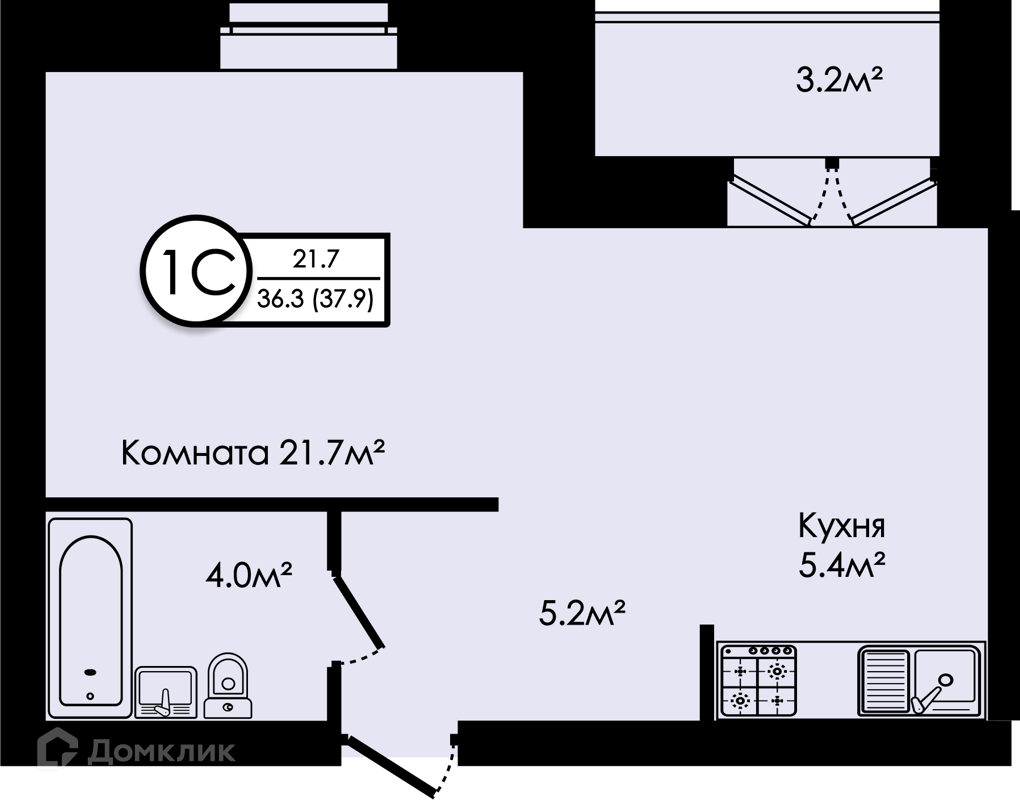 Купить студию, 37.9 м² в ЖК Чайка по адресу Ярославль, Заволжский район,  недорого – Домклик