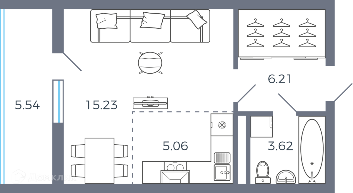 Купить студию, 32.89 м² в ЖК У озера по адресу Самарская область, Волжский  район, сельское поселение Черноречье, село Николаевка, недорого – Домклик