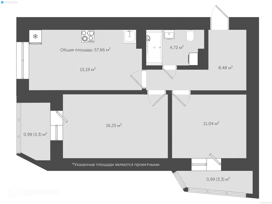 Купить 2-комнатную квартиру, 57.8 м² в ЖК Гармония NEXT (Гармония Нехт) по  адресу Ярославль, Суздальское шоссе, 64, недорого – Домклик