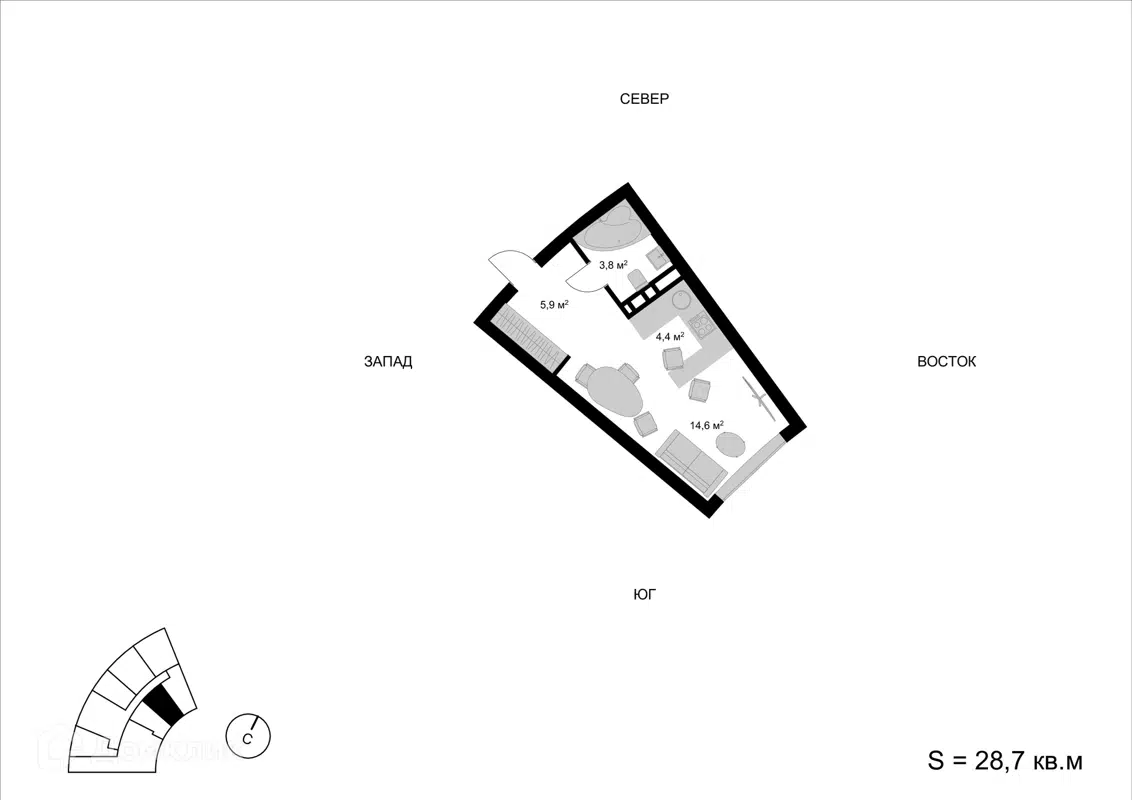 Купить студию, 28.7 м² в ЖК Мытищи-Сити по адресу Московская область,  Мытищи, Пионерская улица, 10, недорого – Домклик