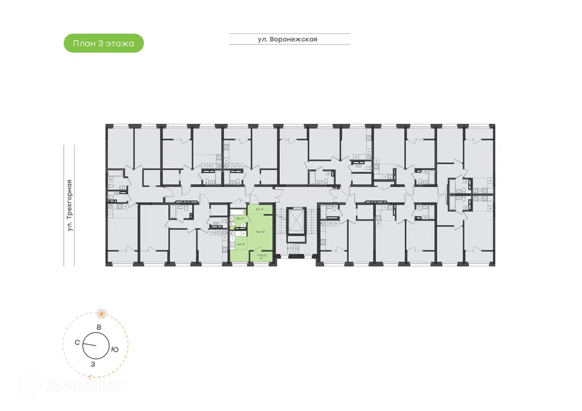 Купить 1-комнатную квартиру, 26.3 м² в ЖК Воронежский бульвар по адресу  Хабаровск, Воронежская улица, 159А, недорого – Домклик