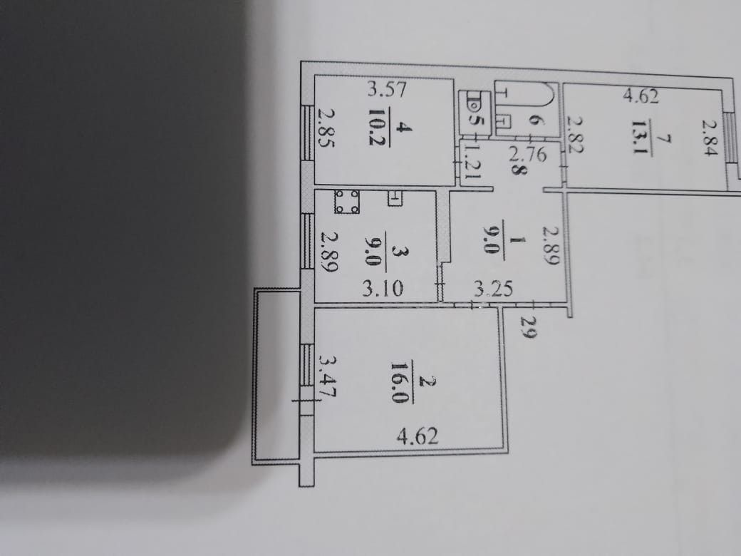 Планировки квартир липецк Купить 3-комнатную квартиру, 64.2 м² по адресу Липецк, Дикое, Депутатская, 52, 8