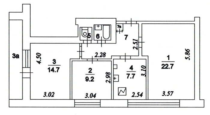 Планировки квартир п 68 Купить 3-комнатную квартиру, 68 м² по адресу Москва, Волочаевская улица, 12, 9 э