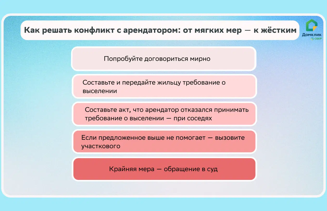 Как выселить арендатора из квартиры законно: все возможные варианты -  Недвижимость - Журнал Домклик