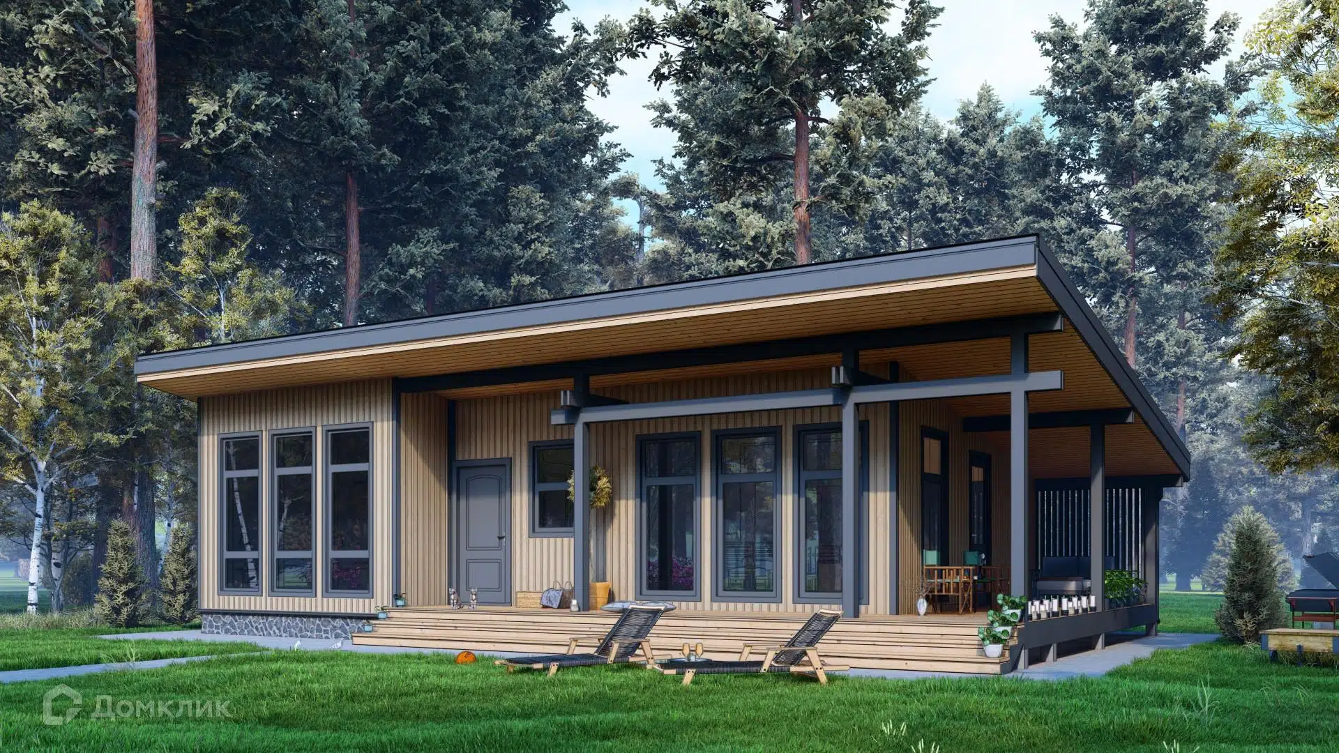Дачный домик "Диксон" 6м*6м из мини бруса, новый, под заказ. Цена: 294 000 ₽ во 