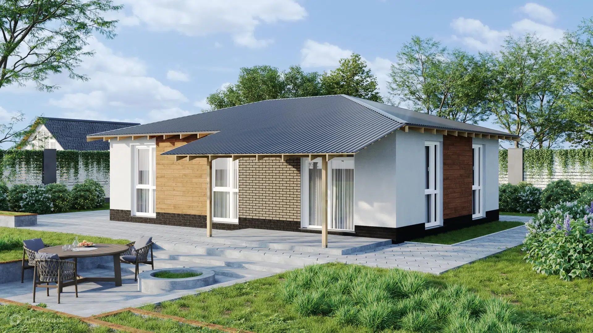 Проект дома «Проект 105 Комфорт» компании «ООО Инжиниринг-Строй» из ...