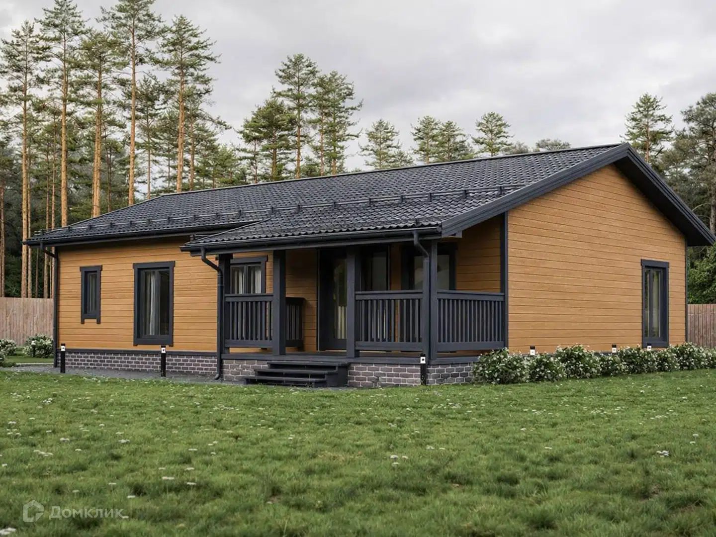 Проект дома «Швец-3» компании ООО «Комфорт-Проект» из материала Каркасный дом площадью 140м² под ключ за 5402000₽ в Донецке | 1 этаж, 3 спальни, 2 санузла – Домклик