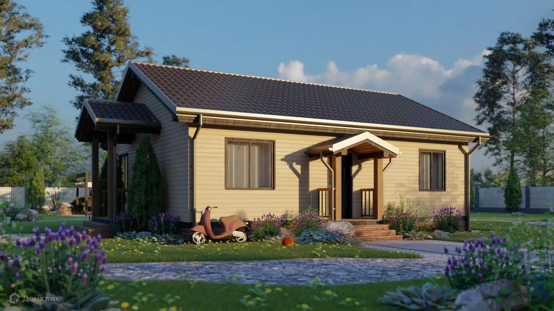 Проект дома «Роман» компании ООО «Перспектива» из материала SIP-панели площадью 99м² под ключ за 4200000₽ в Луганске | 1 этаж, 2 спальни, 2 санузла – Домклик