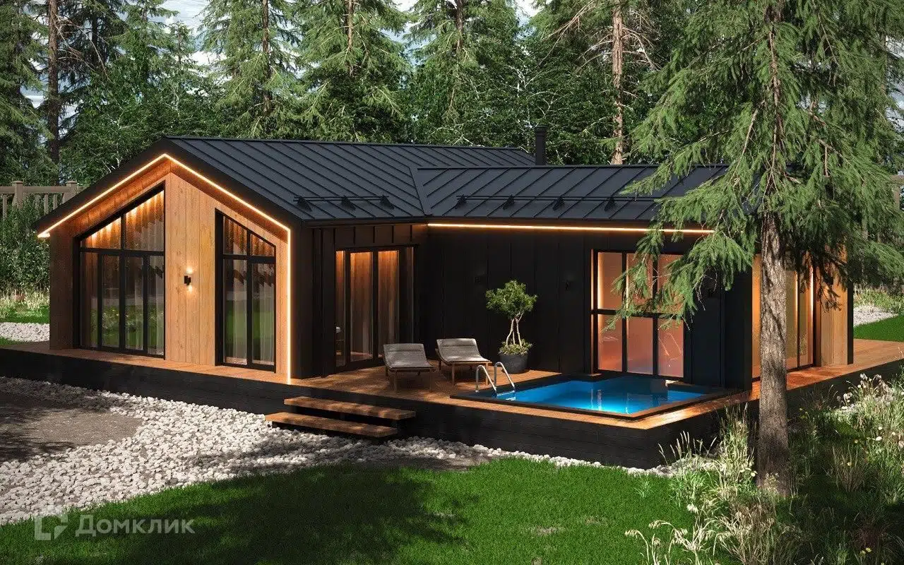 Проект дома «Model-T» компании Nowitsky Construction из материала Каркасный дом площадью 94.24м² под ключ за 5500000₽ в Донецке | 1 этаж, 3 спальни, 2 санузла – Домклик