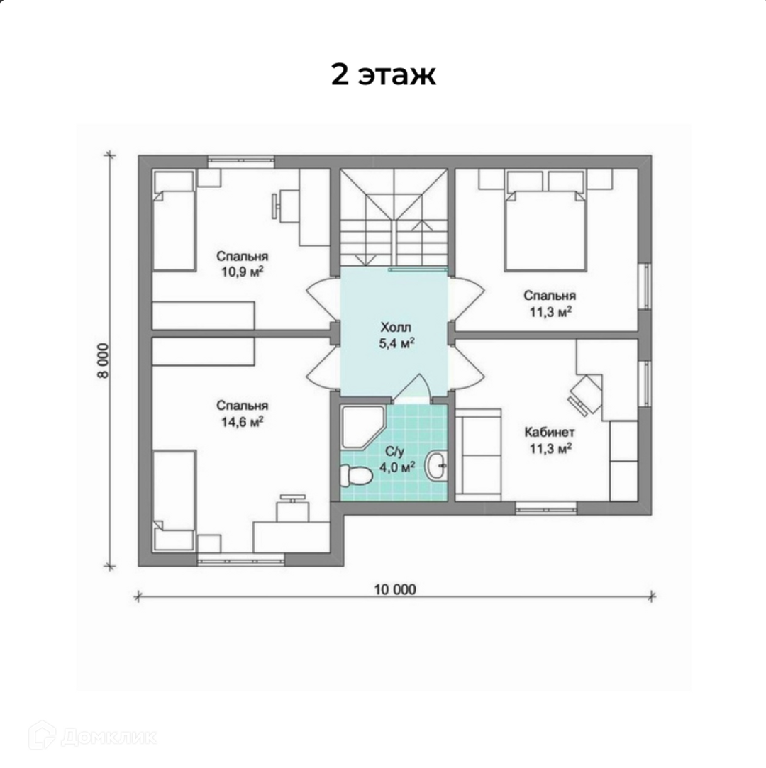 Планировка 2 этажа